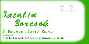 katalin borcsok business card